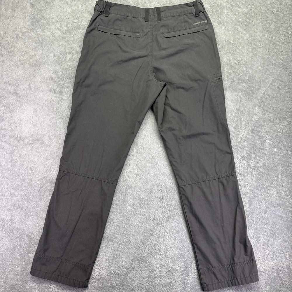 Craghoppers Hiking Pants Mens Size 32 Gray Outdoor Cargo Elastic Waist Polyester